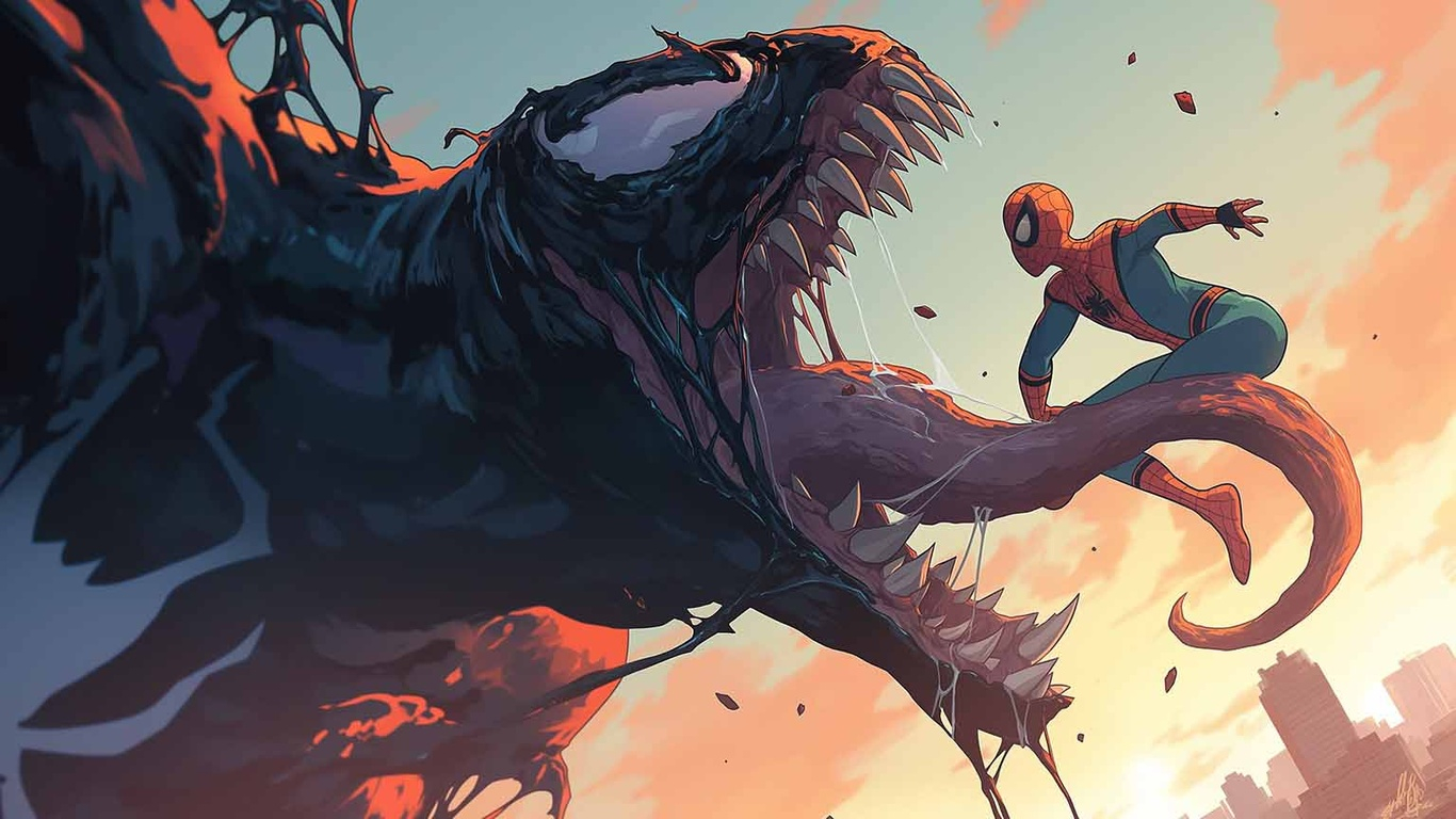 spider man escaping venom